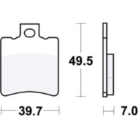 Brake pads scooter sintered trw MCB696SR