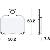 Bremsbeläge Bremsklotz Standard TRW MCB700 passend für Aprilia RSV4 Factory 1000 RK000 2009, 180 PS, 132 kw (hinten)