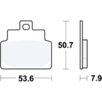 Brake pads scooter sintered srm trw MCB709SRM