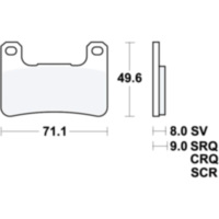 Brake pads sintered trq trw MCB752TRQ