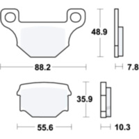 Bremsbeläge Bremsklotz Standard TRW MCB765 passend für Aprilia RS4  125 TW000 2013, 15 PS, 11 kw (hinten)