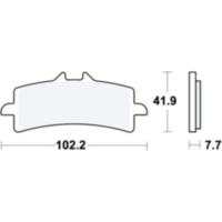 Bremsbeläge Bremsklotz Carbon CRQ TRW passend für Aprilia RSV4 Factory 1000 RK000 2009, 180 PS, 132 kw (vorne)