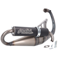 Schalldämpfer Auspuff Polini Sport Scooter Team 4 für Minarelli stehend 200.0406 passend für Aprilia Amico  50 HV 1995, 2,7 PS, 2 kw