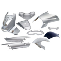 fairing kit EDGE 11-piece silver for Aprilia SR SR50 Street 1998- 52534 fitting for Aprilia SR RacingHorizontaler Zylinder 50 MZL10 1999, 4,5 PS, 3,3 kw