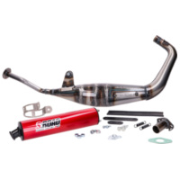 Schalldämpfer Auspuff MVT S-Road Low Mount für EBE, EBS, D50B MVT-EC2 passend für Aprilia RS4 /Replica 50 TK000/VX000 2018, 5,4/2,7 PS, 4/2 kw