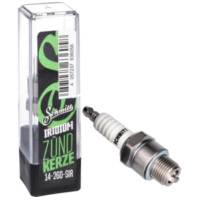 Zündkerze Schmitt Iridium 14-260-SIR (BR8HIX) mit schraubbaren Kerzenstecker Anschluss STT42919 passend für Aprilia Area 51 KAT 50 MYG00 1999, 4,1 PS, 3 kw