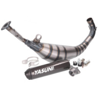 exhaust Yasuni R5 black carbon fiber for Aprilia RX, SX, Derbi Senda, Gilera RCR, SMT (EBE, EBS, D50B) YA825C