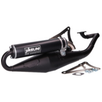 exhaust Yasuni Scooter Z black 40th anniversary for Minarelli horizontal YA901BBL fitting for Aprilia Area 51 KAT 50 MYG00 2000, 4,1 PS, 3 kw